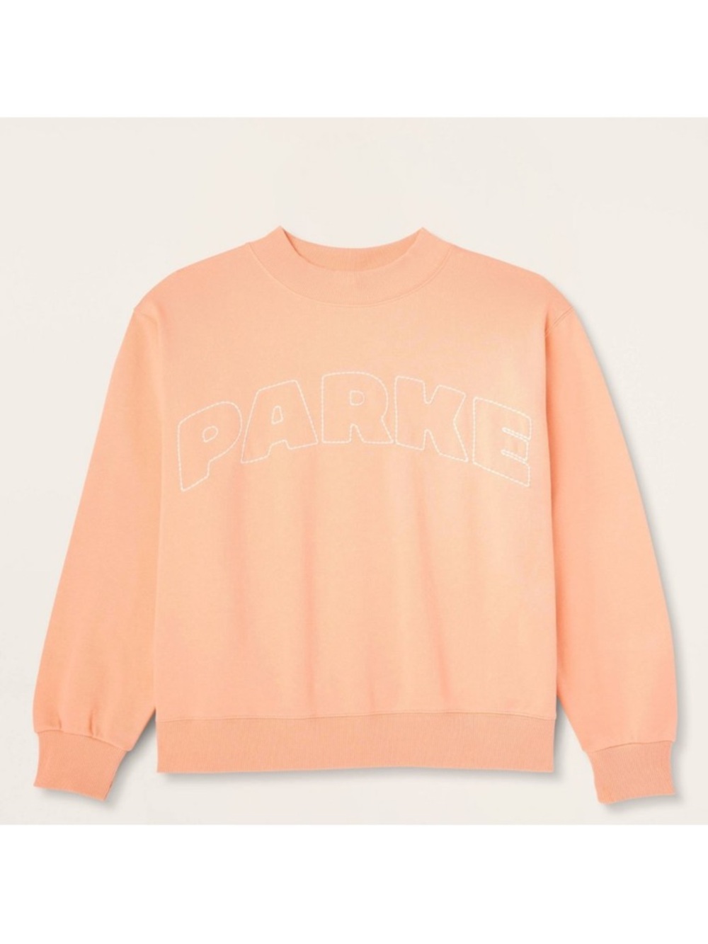 Target x Parke Peach Crew Sweatshirt with White Outline Logo size L/XL (NWT)